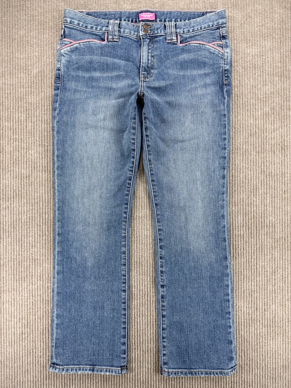 Abercrombie & Fitch Y2K Pink Piping Low Rise Bootcut Jeans 10